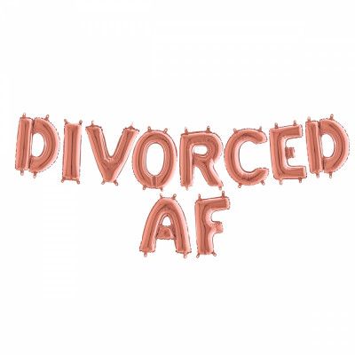 Ballonggirlang Divorced AF Roséguld Metallic