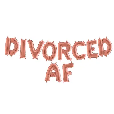 Ballonggirlang Divorced AF Roséguld Metallic
