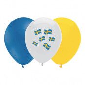 Flaggballonger Sverige - 10-pack
