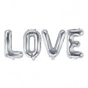 Foil Balloon Love Silver