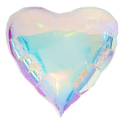 Foliaballong Hjärta Iridescent Stor