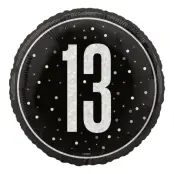 Folieballong 13 Svart/Silver