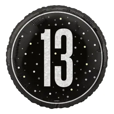 Folieballong 13 Svart/Silver