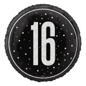 Folieballong 16 Svart/Silver