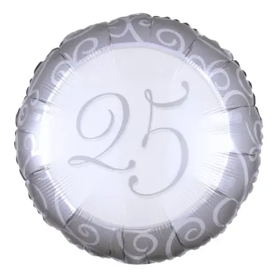 Folieballong 25 Silverbröllop