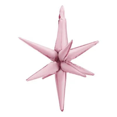 Folieballong 3D Stjärna Ljusrosa