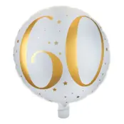Folieballong 60 Vit/Guld