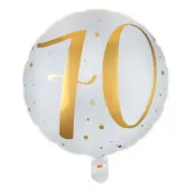 Folieballong 70 Vit/Guld