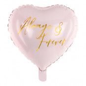 Folieballong Always and Forever Rosa - 45 cm