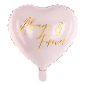 Folieballong Always and Forever Rosa - 45 cm