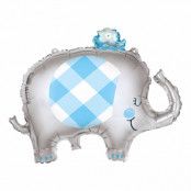 Folieballong Baby Shower Blå Elefant