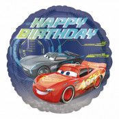 Folieballong Bilar/Cars Happy Birthday