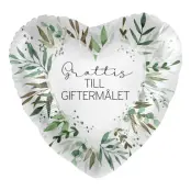 Folieballong Blad Grattis till Giftermålet