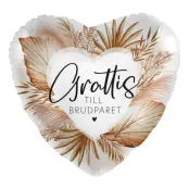 Folieballong Boho Grattis till Brudparet
