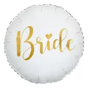 Folieballong Bride Rund Guld