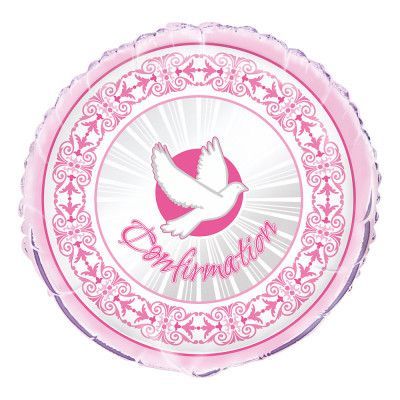 Folieballong Confirmation Rosa