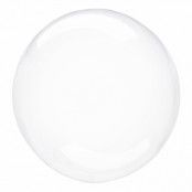 Folieballong Crystal Clear Rund Transparent