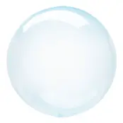 Folieballong Crystal Clearz Rund Blå