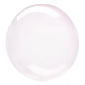 Folieballong Crystal Clearz Rund Ljusrosa - Liten