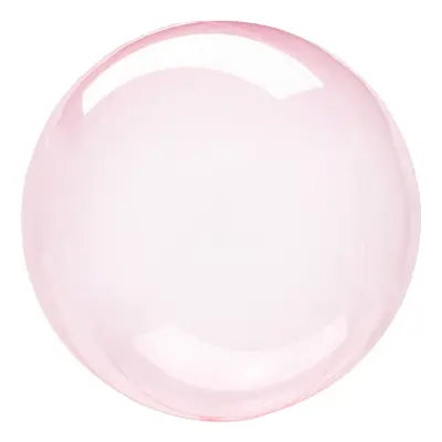 Folieballong Crystal Clearz Rund Rosa - Stor