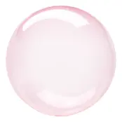 Folieballong Crystal Clearz Rund Rosa - Liten
