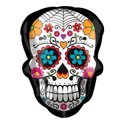 Folieballong Sockerskalle