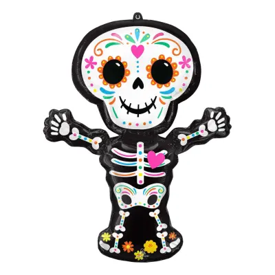 Folieballong Day of the Dead Stående Skelett