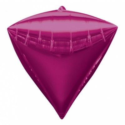 Folieballong Diamant Rosa