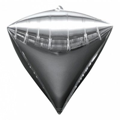 Folieballong Diamant Silver