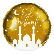 Folieballong Eid Mubarak Guld