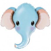 Folieballong Elefant Blå 61cm