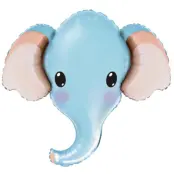 Folieballong Elefant Blå 61cm
