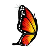 Folieballong Fjäril Orange - 116 cm