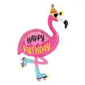 Folieballong Flamingo Birthday