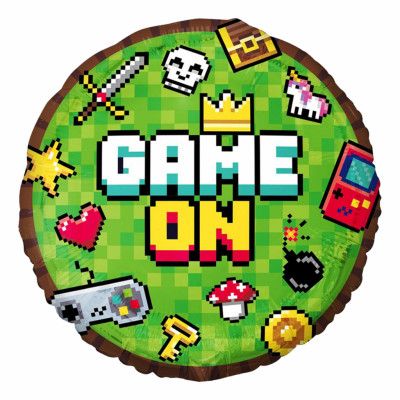 Folieballong Game On Grön