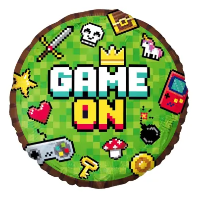 Folieballong Game On Grön
