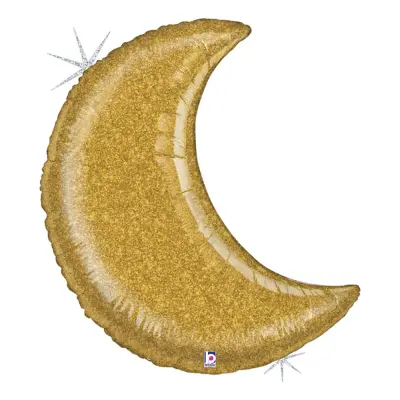 Folieballong Glitter Moon - Guld