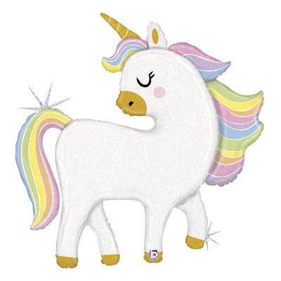 Folieballong Glittrig Unicorn