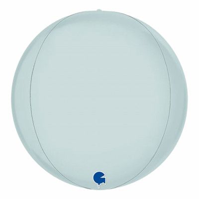 Folieballong Glob Satin Pastellblå
