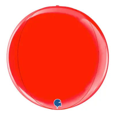 Folieballong Globe Röd