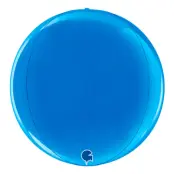 Folieballong Globe Rund Blå - 1-pack