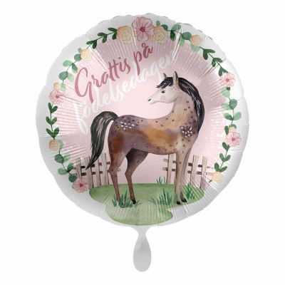 Folieballong Grattis på Födelsedagen Häst