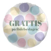Folieballong Grattis Prickar