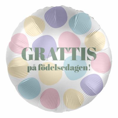 Folieballong Grattis Prickar