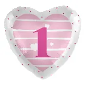 Folieballong Grattis Rosa - 1