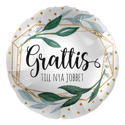 Folieballong Grattis till Nya Jobbet