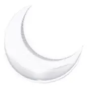 Folieballong Halvmåne Silverfärgad - 1-pack