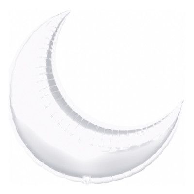 Folieballong Halvmåne Silverfärgad - 1-pack