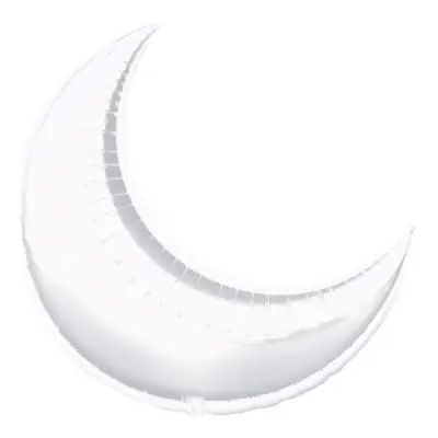 Folieballong Halvmåne Silverfärgad - 1-pack