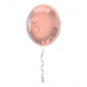 Folieballong Happy 18th Lush Blush